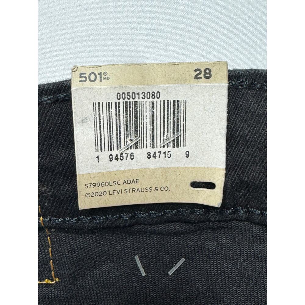 NWT Levi's 501 Men's Cut Off Black Denim Shorts - Size 28x11.5* - Picture 5 of 7